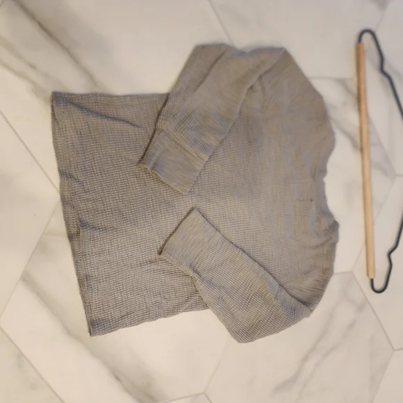 Boys Lucky brand size 4 gray waffle texture long sleeve shirt "Nashville guitar" - Picture 5 of 7